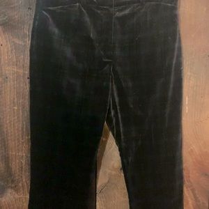 Brooks brothers Green plaid velvet straight leg pants size 6